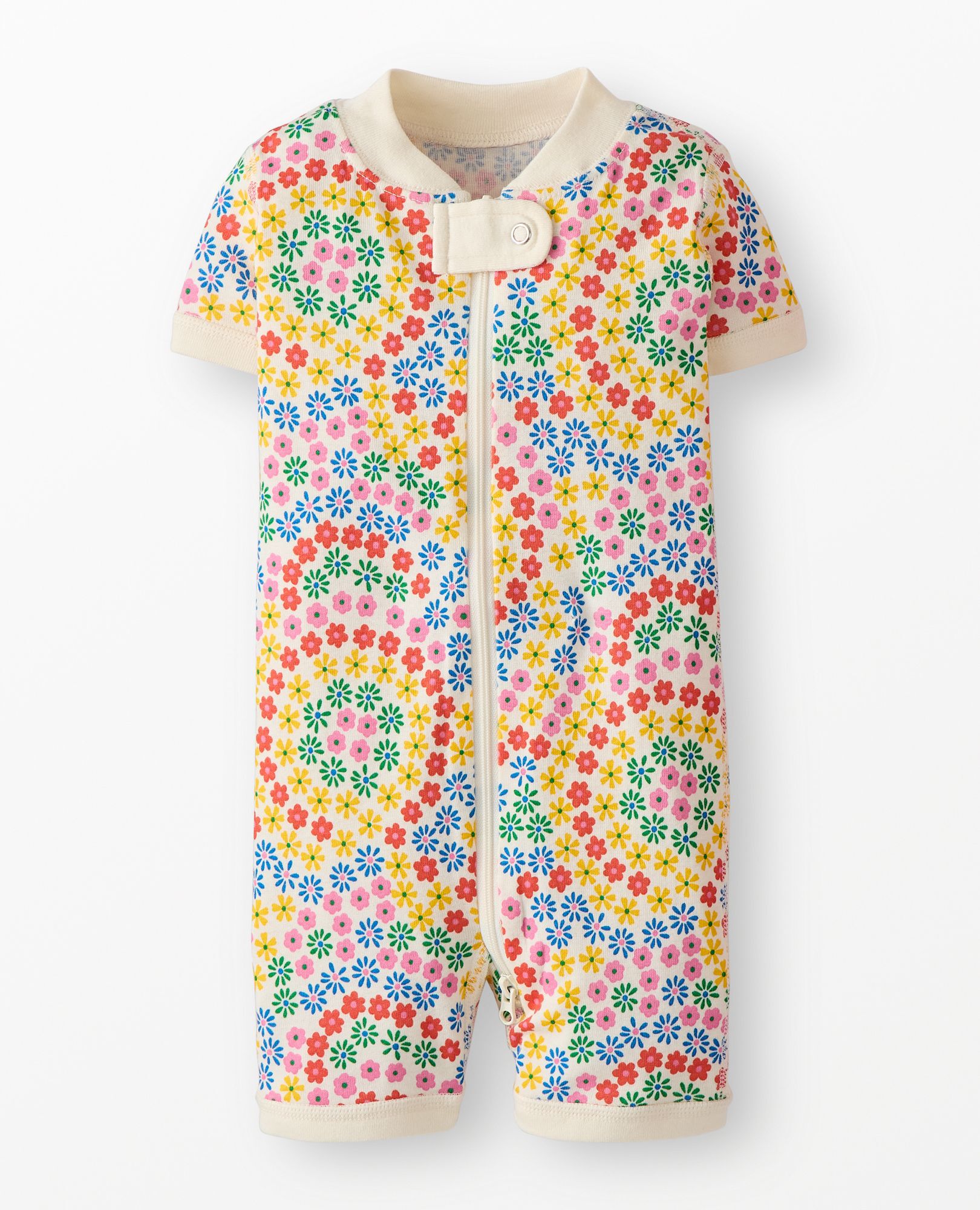 HannaJams™ Sleeper in Swirly Floral on Ecru - main