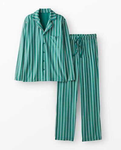 Adult Long Sleeve HannaSoft™ Pajama Set in Fir Tree/Ecru - main