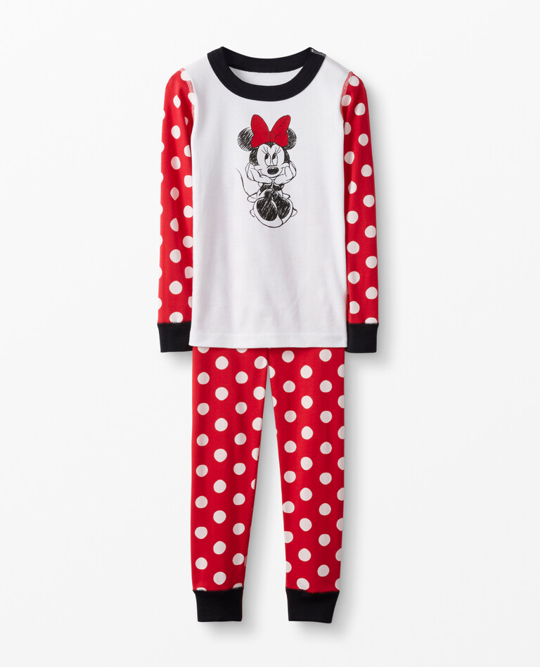 Disney Minnie Mouse Dot Long John Pajamas in Minnie Mouse - main