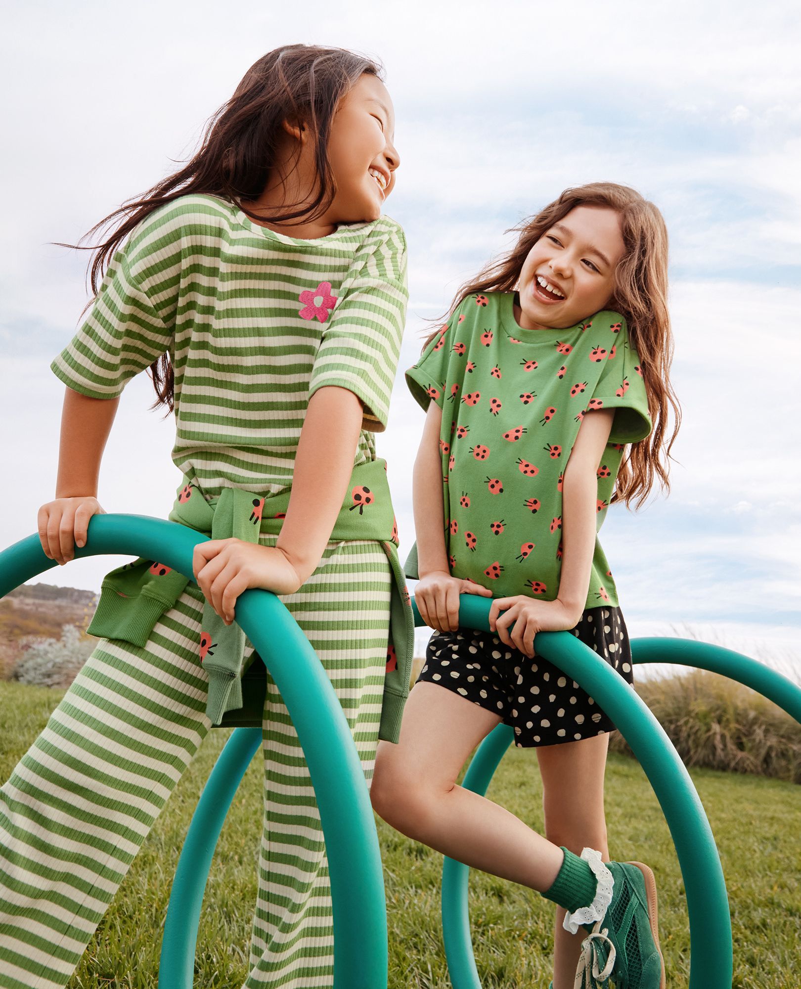 T-Shirt & Shorts Set in Lucky Ladybugs - main