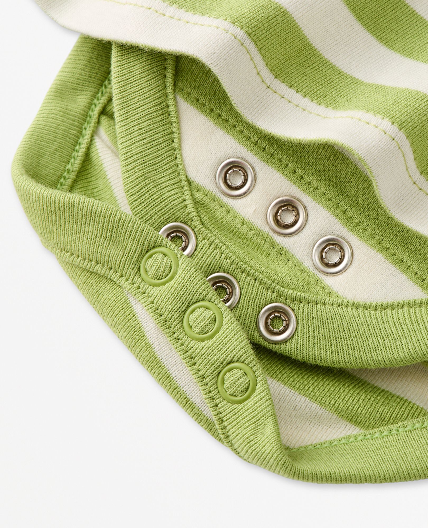 Baby Sleeveless Skirted Bodysuit in Leaf Green/Ecru - main