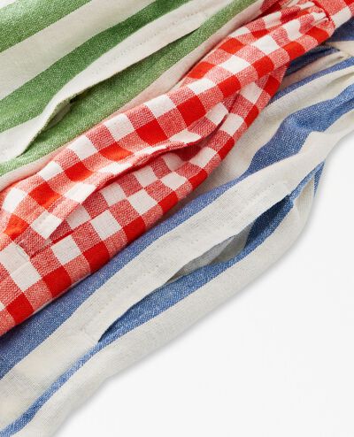 Sleeveless Linen Midi Dress with Pockets in Dutch Blue/Ecru - main