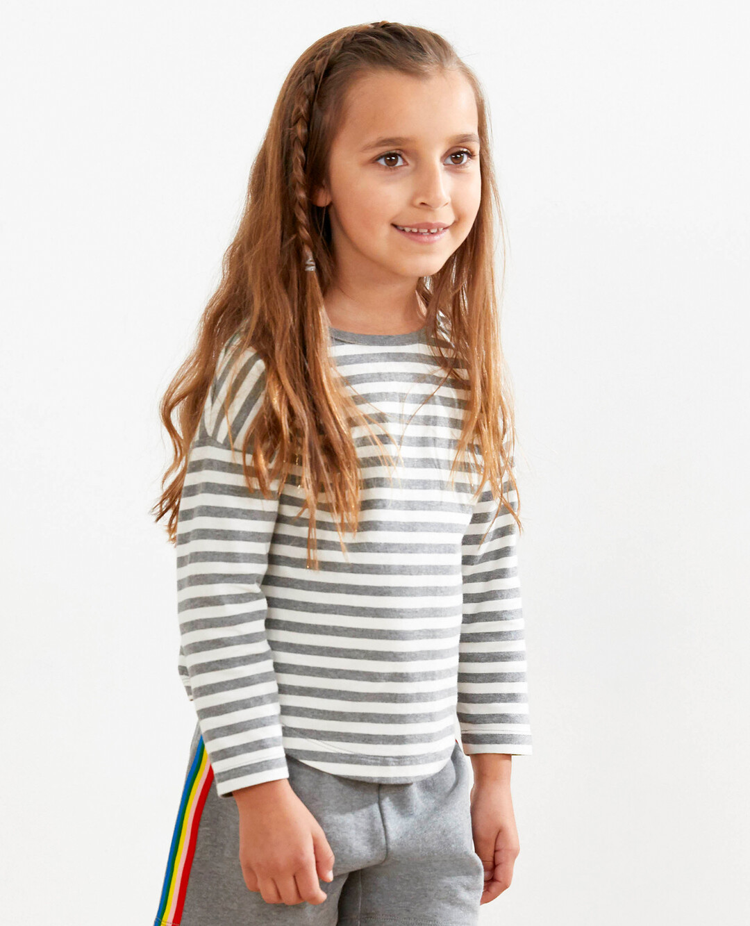 Sueded Jersey Stripe Tee | Hanna Andersson