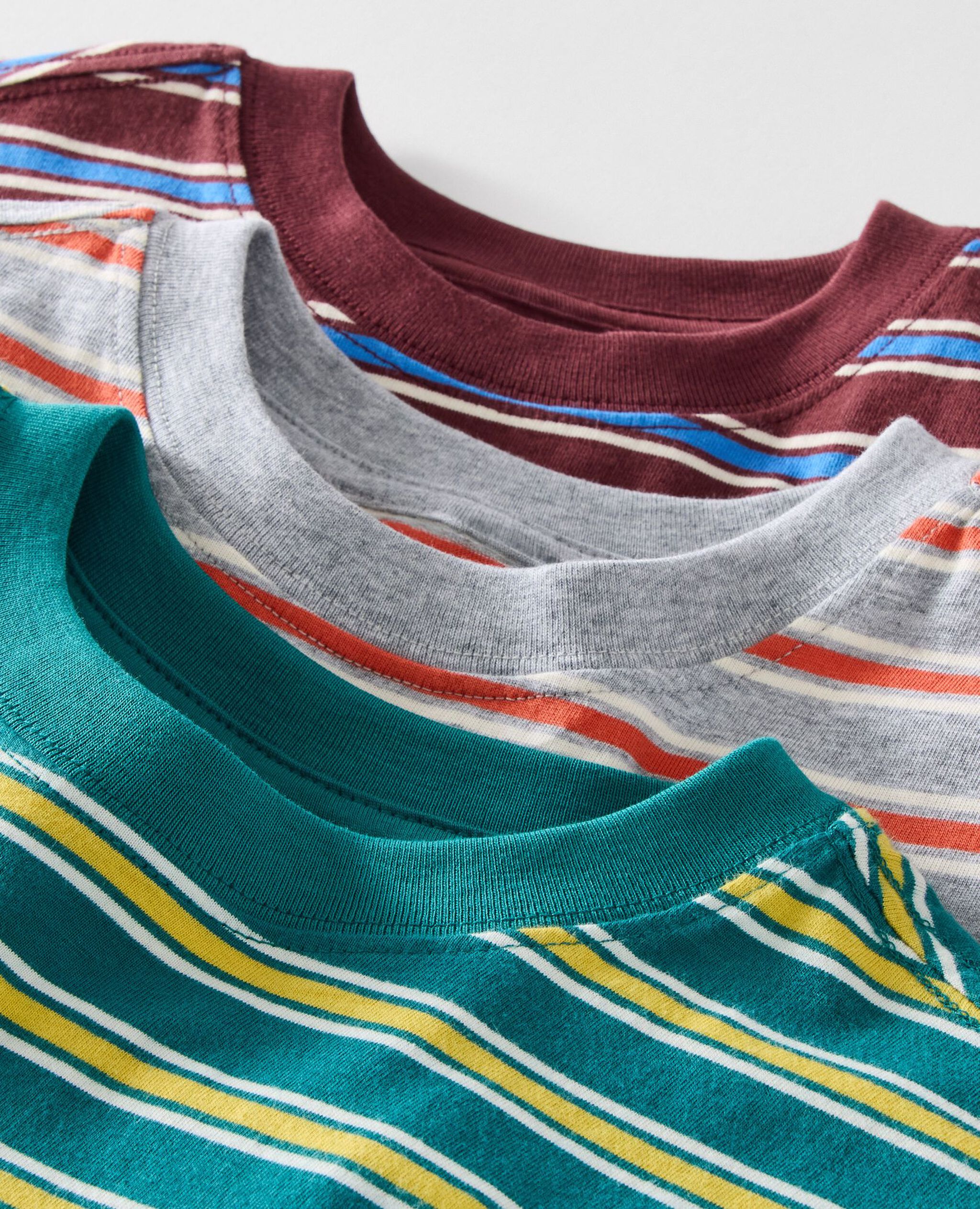 Relaxed Fit Striped T-Shirt in Eggplant/Bluest Sky/Ecru - main