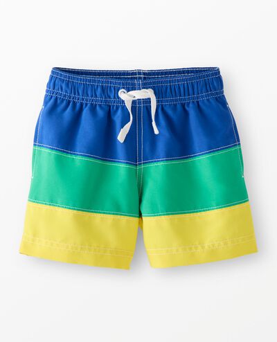 Colorblock Swim Trunks in Happy Blue Multi - main