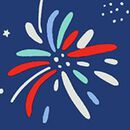 Adult Short John Pajama Set in Fireworks - swatch