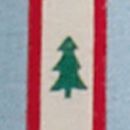 Adult Holiday Flannel Robe in Tree Ribbons on Blue - swatch