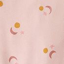 HannaSoft™ Stretch Crescent Zip Sleeper in Sun, Moon and Stars on Pink Cream - swatch