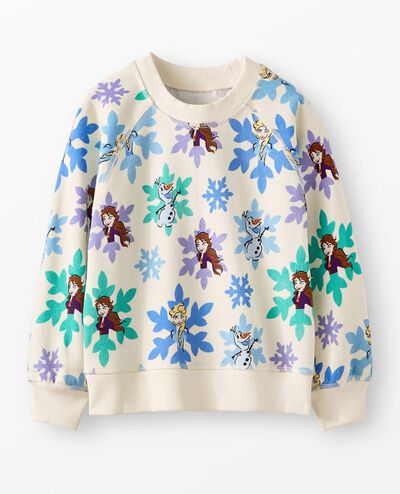 Disney Princess French Terry Sweatshirt in Frozen Snowflake Print - main