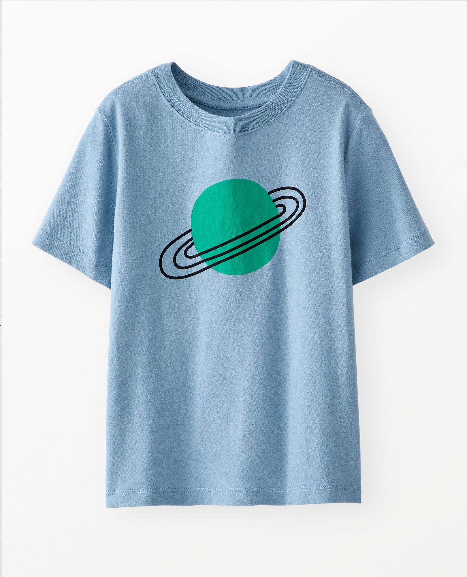 Relaxed Fit Graphic T-Shirt in Planets on Blue - main