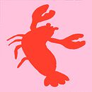 HannaJams™ Pajama Set in Lobsters on Azalea Pink - swatch