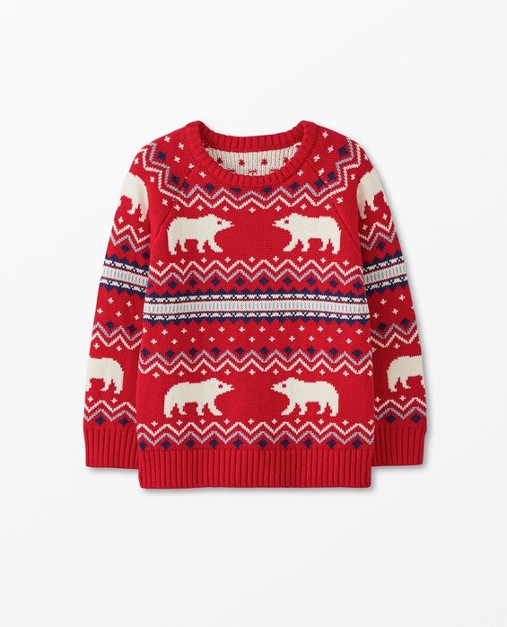 Polarbear Fairisle Holiday Sweater - Size Toddler 3 by Hanna Andersson