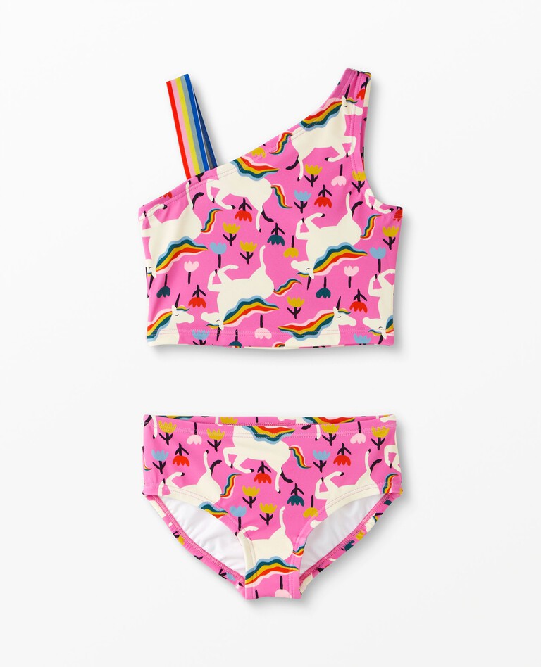 Girls Rainbow Bikini Swimsuit Swimsuit Three Piece Swimming Set 6 To 14  Years