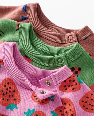 Baby French Terry Sweatshirt & Sweatpants Set in Lucky Ladybugs - main