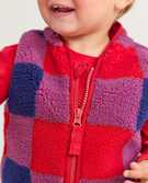 Baby Faux Shearling Vest in Hanna Red/Navy - main