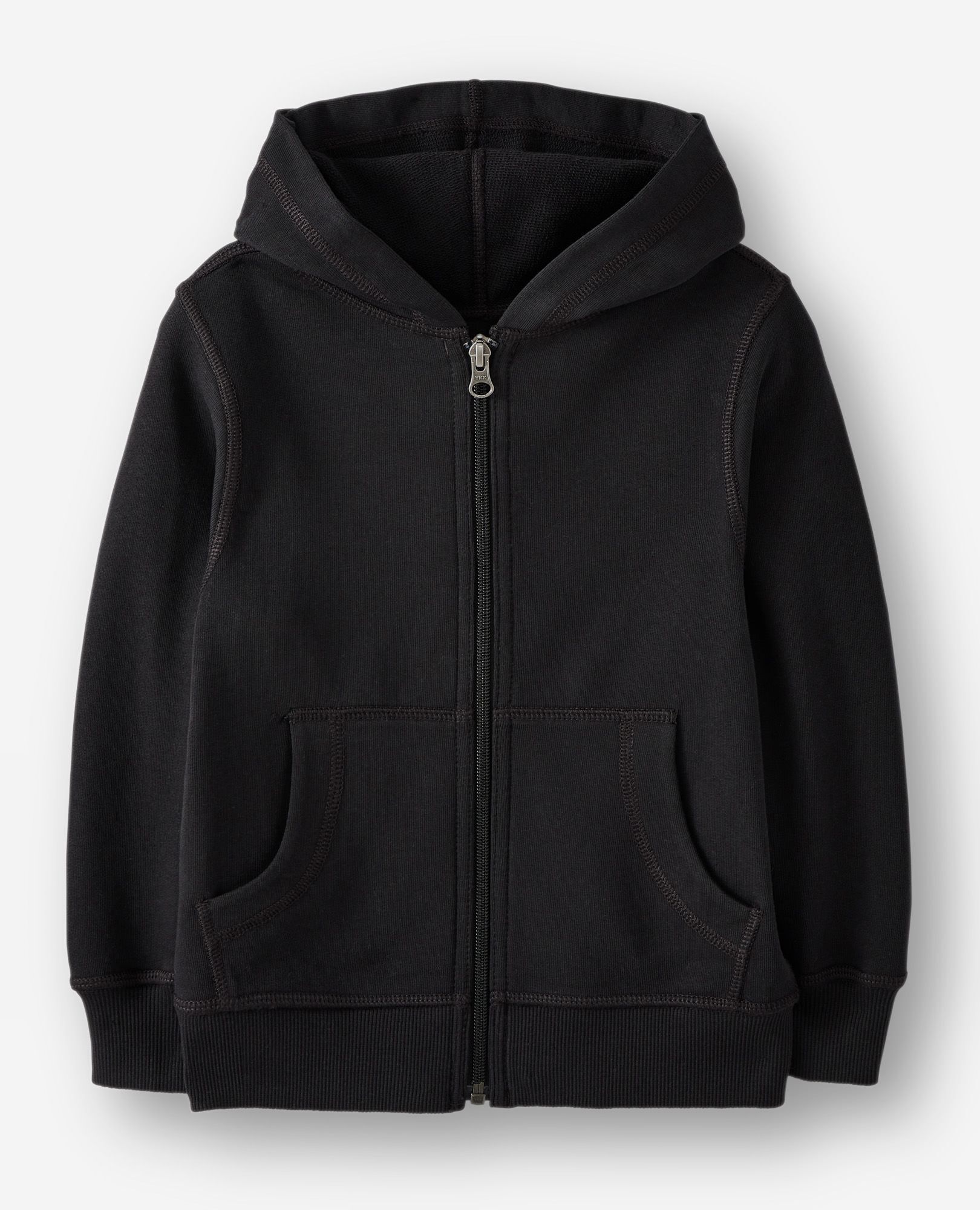 French Terry Hoodie in Black - main