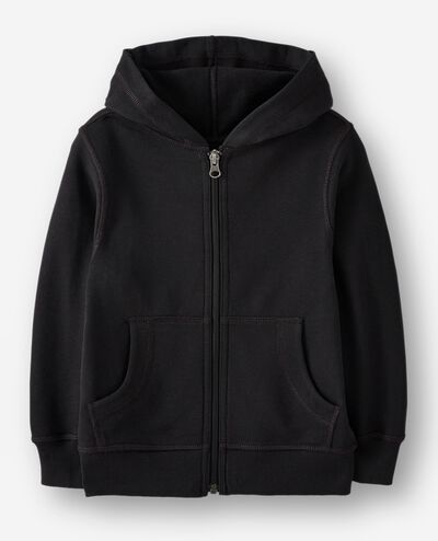 French Terry Hoodie in Black - main