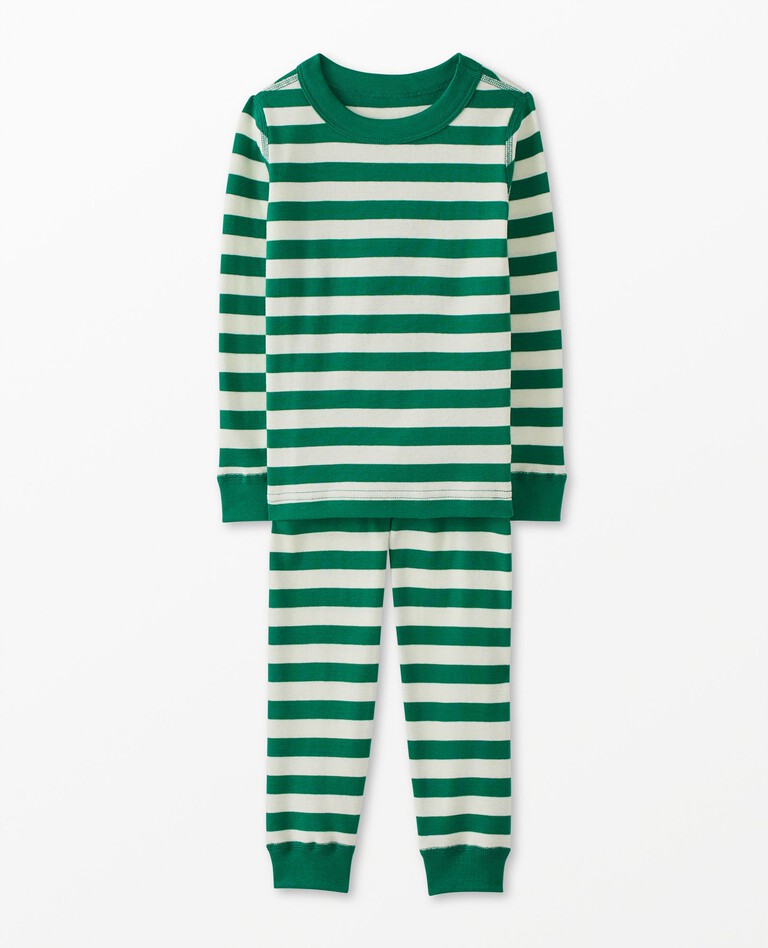 Striped Long John Pajama Set in  - main