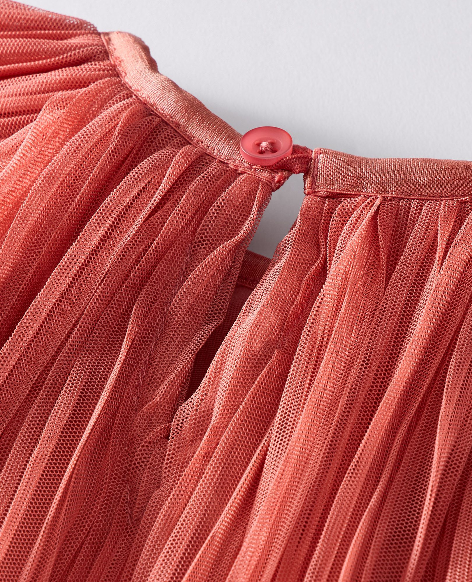 Baby Flutter Sleeve Tulle Dress in Canyon Rose - main