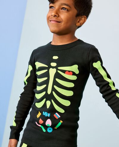 Halloween Glow-in-the-Dark HannaJams™ Pajama Set in Skeleton - main