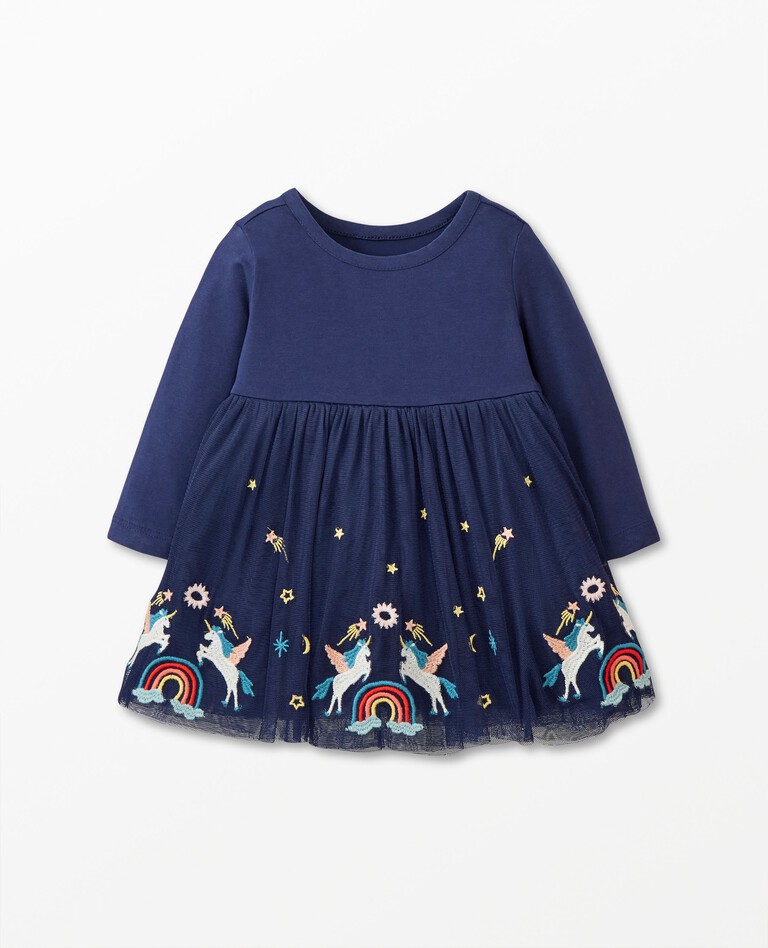 Baby Embroidered Tulle Dress | Hanna Andersson