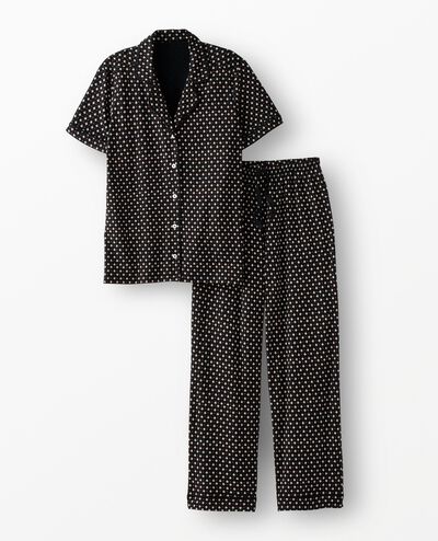 Women's Short Sleeve HannaSoft™ Pajama Set in North Star on Black - main