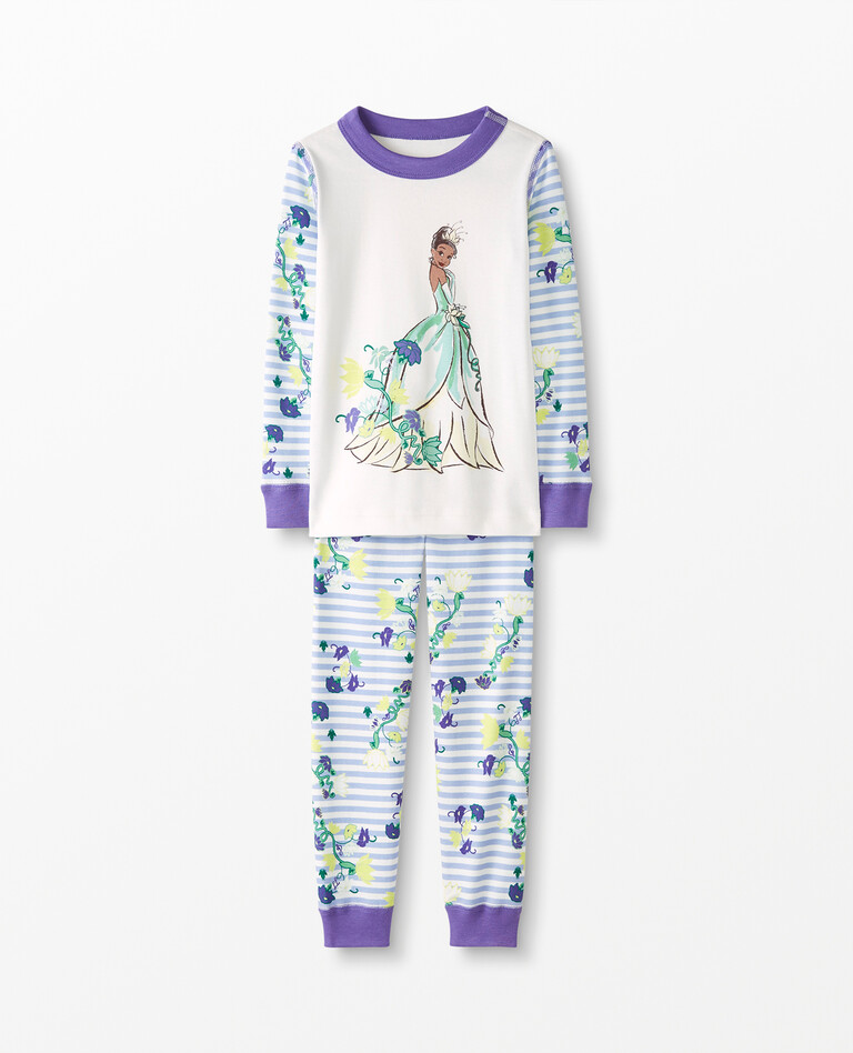 Disney Princess Long John Pajamas In Organic Cotton in Tiana - main