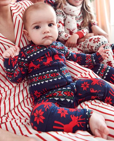 Holiday HannaSoft™ Sleeper in Dear Deer on Navy - main