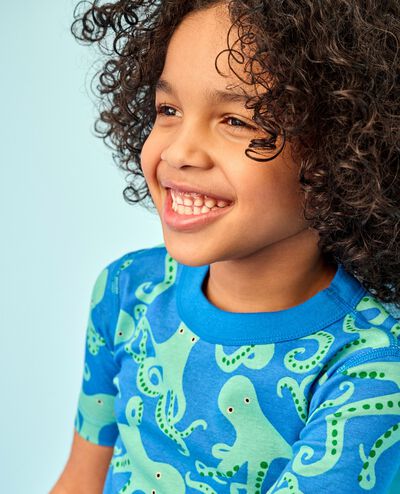 HannaJams™ Pajama Set in Opal Octopus on Swedish Sky - main