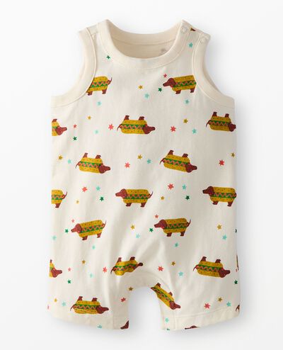 Baby Sleeveless Shortie Romper in Hotdogs - main