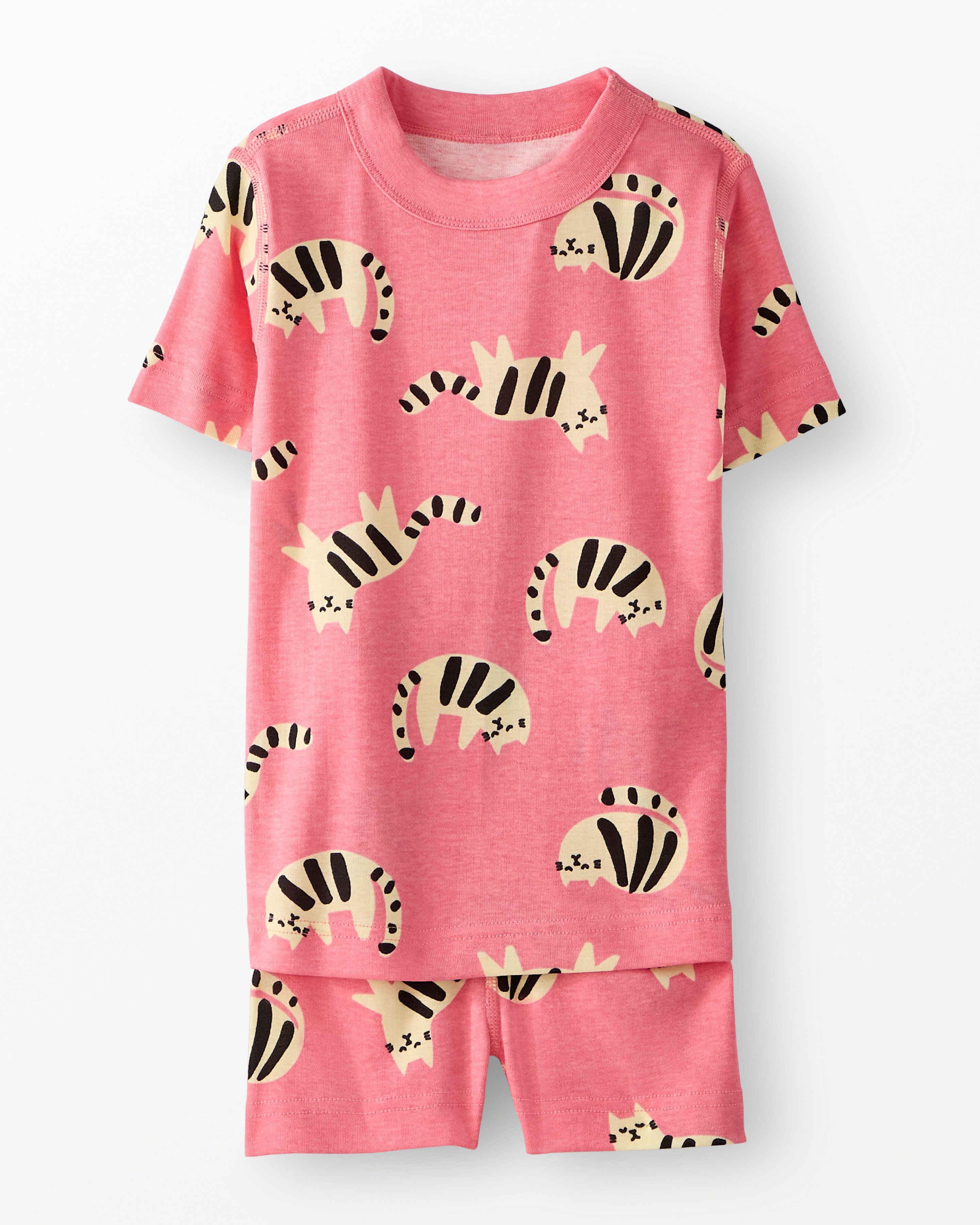 HannaJams™ Pajama Set in Playful Cats on Strawberry Ice - main