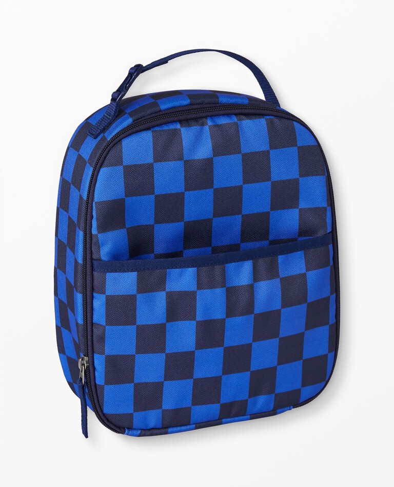 Classic Lunch Bag in Blue Checkerboard - main