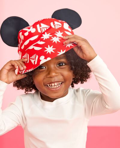Disney Mickey Mouse Bucket Hat in Mickey Mouse Sail Patchwork Red - main