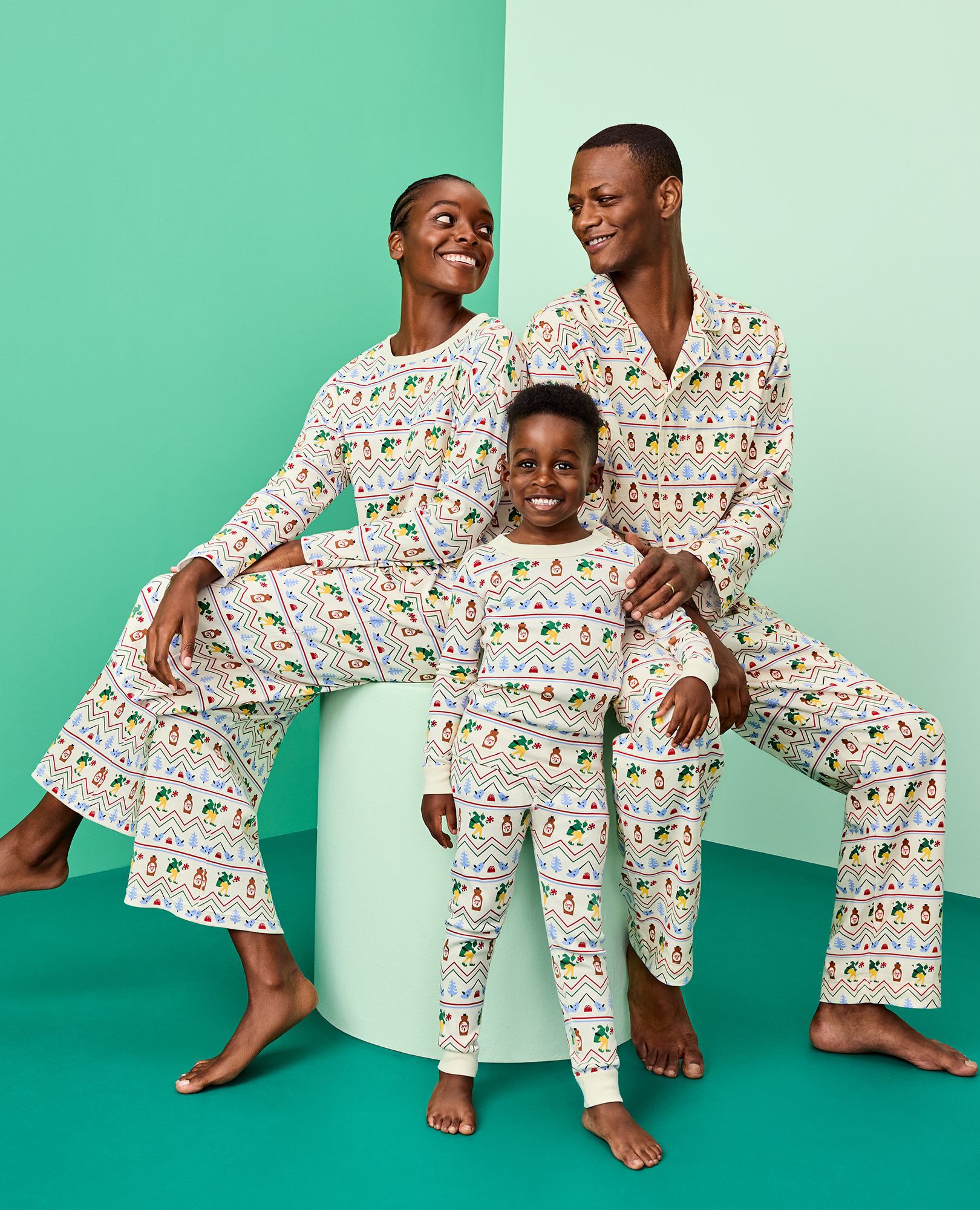 Women's Elf™ Wide Leg Pajama Set in Elf Fairisle - main