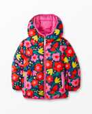Reversible Puffer Jacket in Rosey Posy on Navy - main