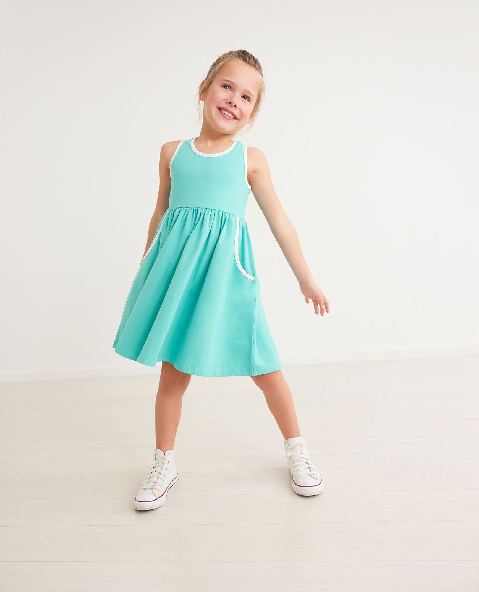 Racerback Skater Dress with Pockets