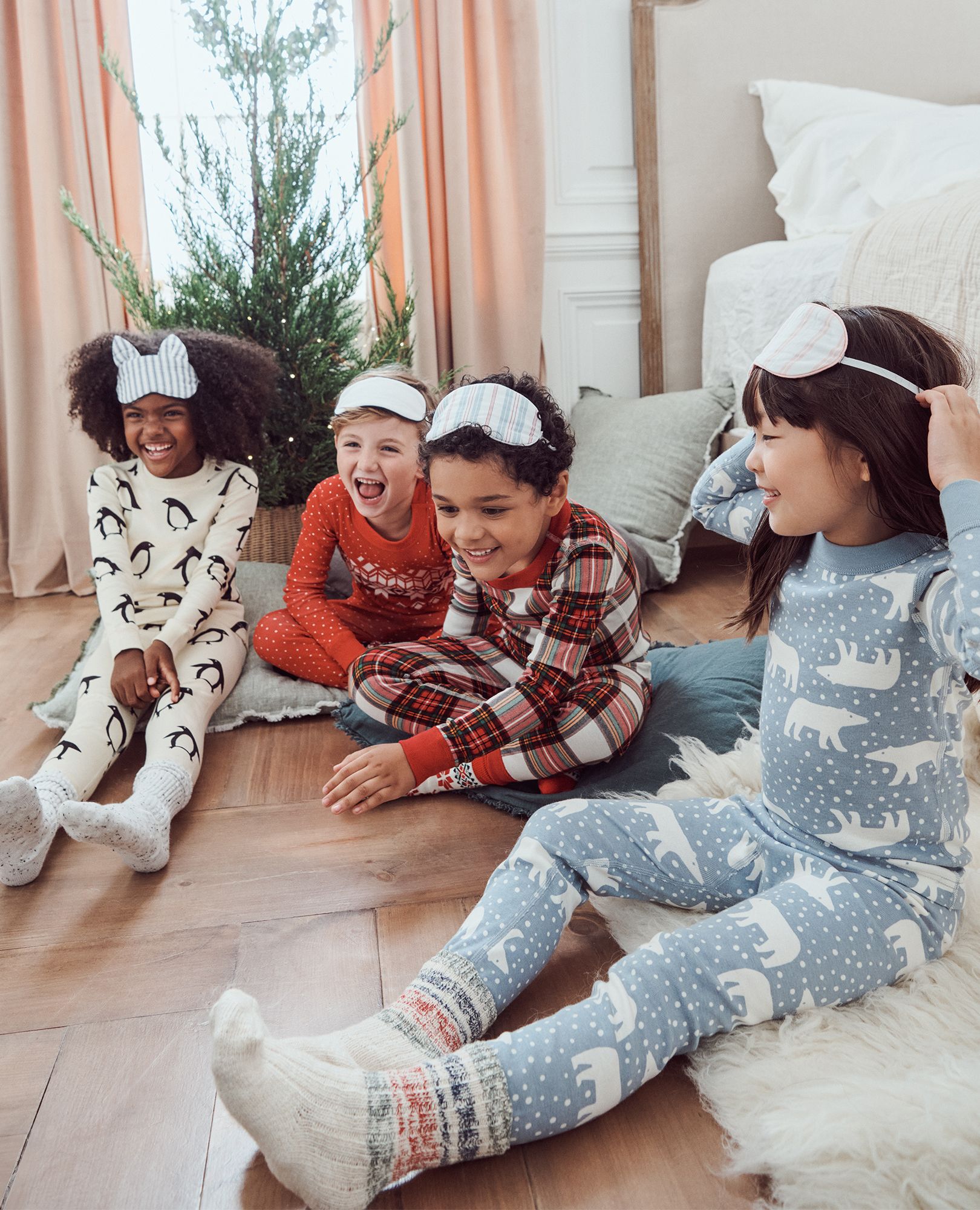 Kids Holiday Long John Pajama Set