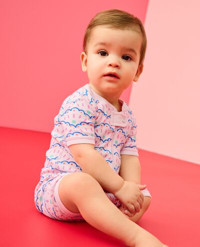 HannaJams™ Sleeper in Scalloped Stripes - main