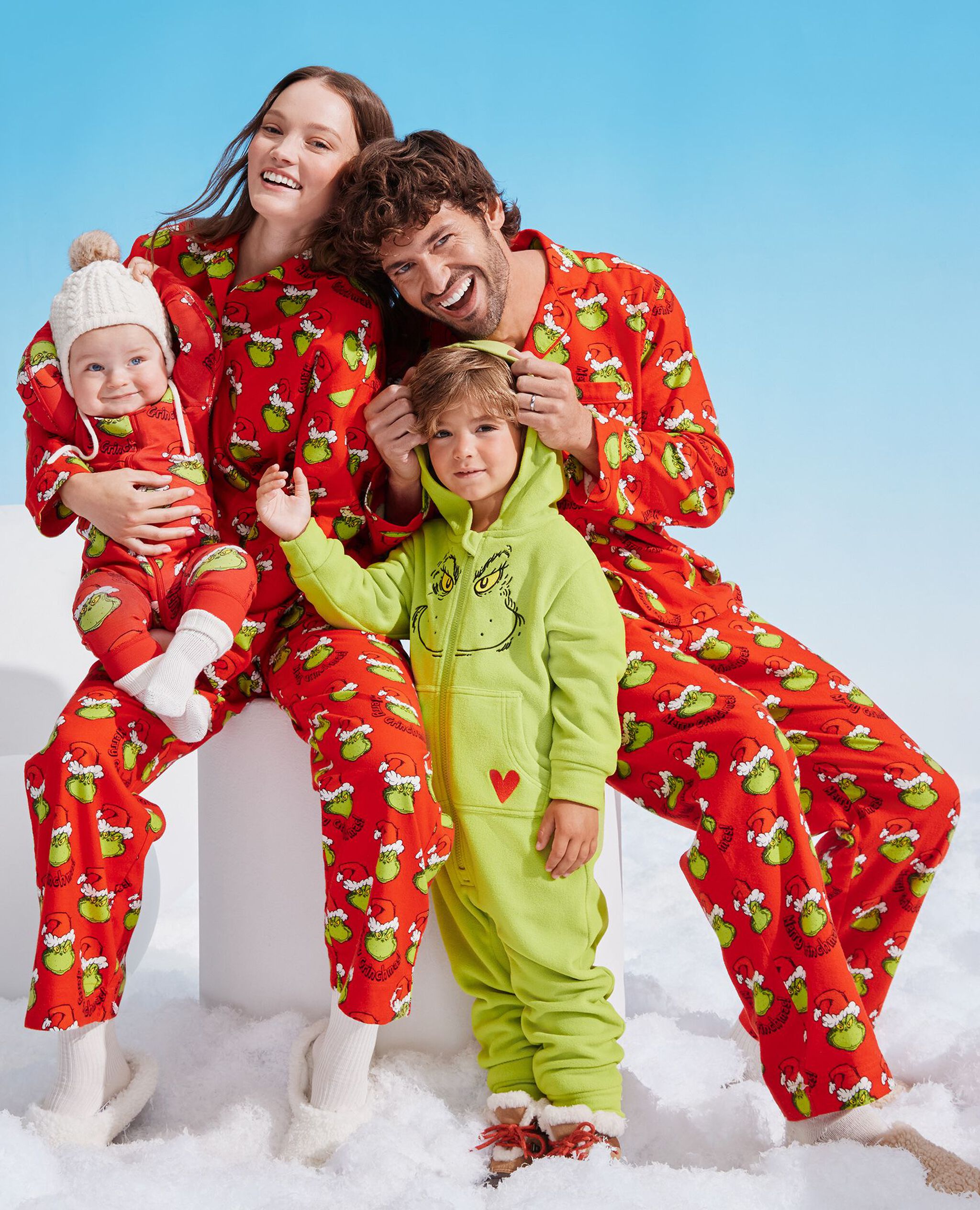 Kids Dr. Seuss Grinch Costume Fleece Jumpsuit in Grinch - main