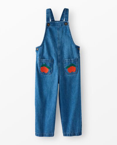 Denim Overalls in Medium Denim Wash - main