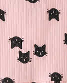 Print Rib Knit Dress in Petal Pink - main