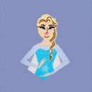 Disney Frozen Flannel Ruffle Nightgown in Elsa Winter Print - swatch