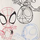 Marvel Spidey and Friends Easy Fit Graphic T-Shirt in Spidey & His Amazing Friends - Ecru - swatch