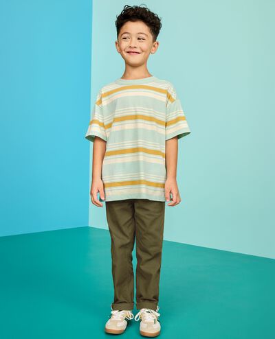 Canvas Pull-On Pants in Green Olive - main