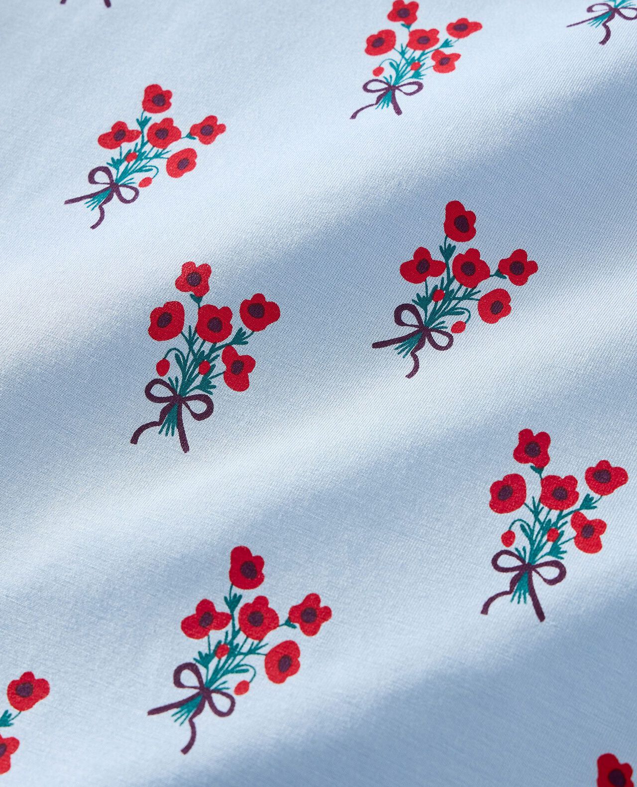 Holiday HannaSoft™ Stretch Sleeper in Bouquets on Powder Blue - main