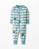 Baby Zip Sleeper in Counting Sheep on Raincloud Blue - main