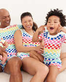 Cheerful Checkerboard Matching Family Pajamas in  - main
