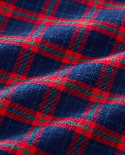 Women's HannaSoft™ Flannel Pajama Set in Navy Holiday Plaid - main
