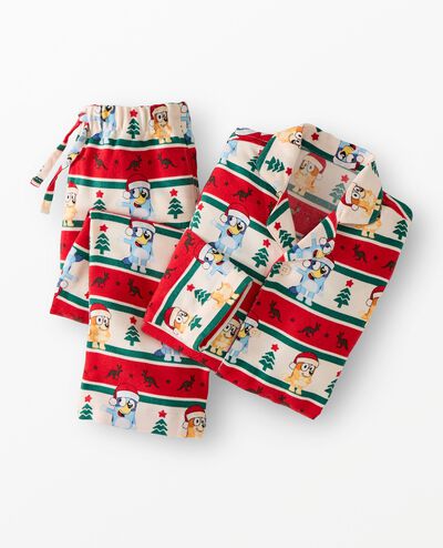 Bluey Holiday Flannel Pajama Set in Bluey Fairisle - main