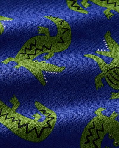 HannaJams™ Pajama Set in Vintage Green Alligator on Spectrum Blue - main